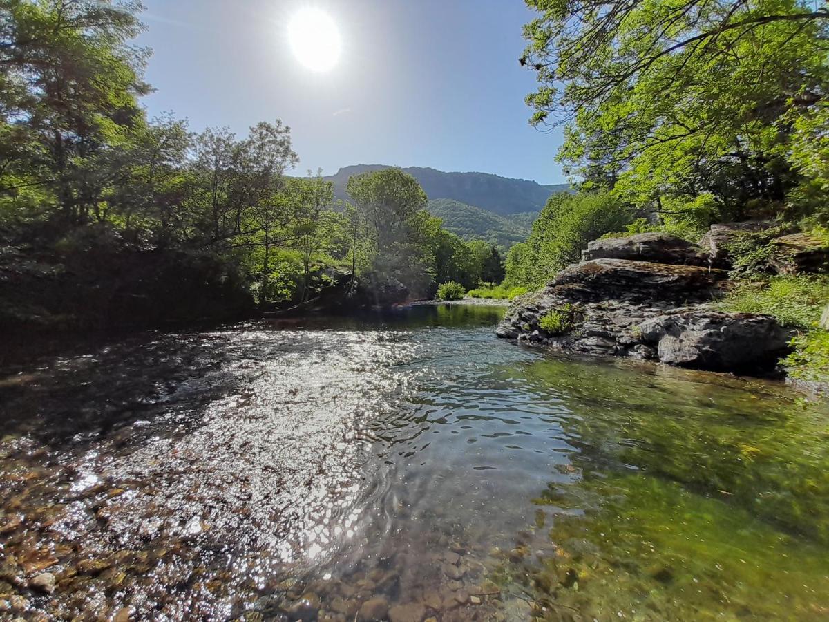 Mon chalet au cœur des Cévennes Vebron Exterior foto